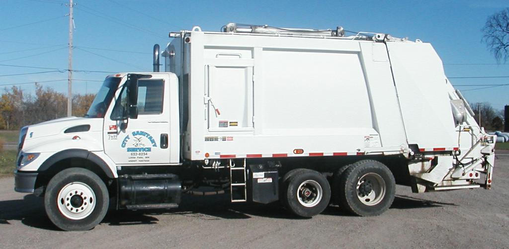 garbage truck 2 from City Sanitary Commercial in Little Falls, MN 56345